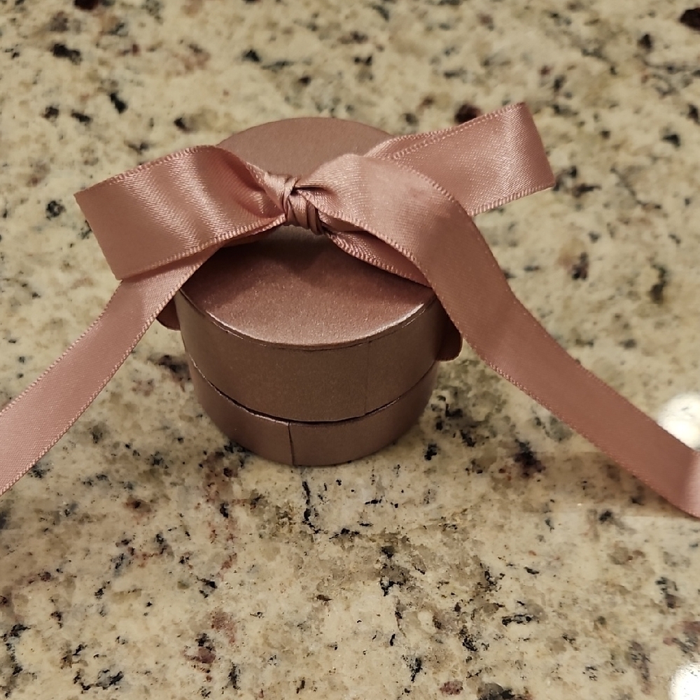 Elegant Pink Gift Box Jewelry Box For A Ring with Pink Ribbon